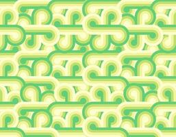 Repeating pattern of closely spaced, thick, horizontal curved lines in pastel shades of green and yellow. vector