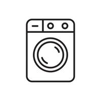Minimalist Washing Machine Icon with Front-Load Design vector