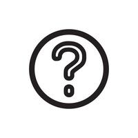 Question Mark Icon in Circle for Help and Support vector