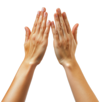 Two Hands in a Gesture of Praise or Readiness, with Palms Facing Each Other Isolated on Transparent Background png