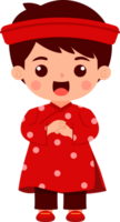 Cute New Year Boy Wish a Happy New Year png