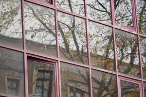 Exploring the aesthetic reflections of nature within urban architecture photo