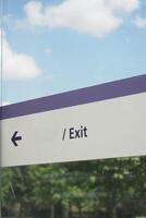 Directional Signage for Exit Points in Contemporary Modern Architecture photo