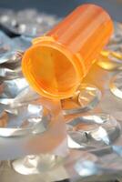 Various Types of Prescription Medication and Pill Containers for Use photo