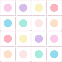 Checkered of polka dot pastel colorful with mini heart. Simple border on seamless pattern. vector