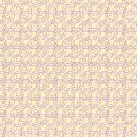 Spiral line of pastel color on yellow background. Seamless pattern. vector