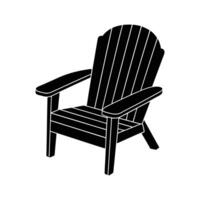 adirondack chair silhouette illustration vector