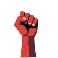 striking red fist illustration symbolizing revolution, power, and resistance. Perfect for campaigns, protests, and movements advocating for change vector