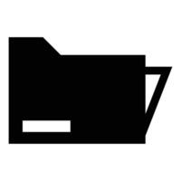 folder button flat icon vector