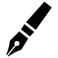 Pen icon Design Flat Black vector