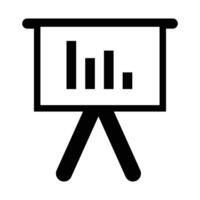 Black and white graph presenting on board vector