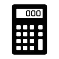 calculator icon black vector