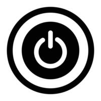 computer start button flat icon vector