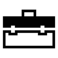briefcase icon silhouette vector