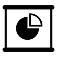 pie chart white board flat icon vector
