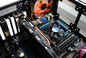 Cooling system for videocard and motherboard in a modern high performance computer photo