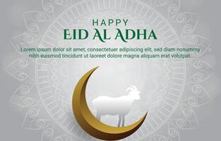 happy eid al adha template banner with abstract gradient white background design1 vector