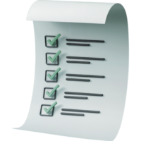 Check list with a green check mark on it png