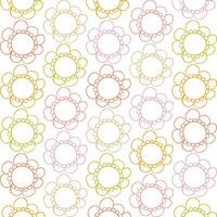 A pattern with colorful flowers on a white background vector