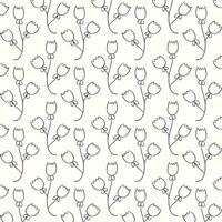 A pattern of flowers on a white background vector