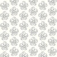 A black and white flower pattern vector