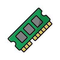 High Performance RAM Icon Symbol of Speed and Reliability vector