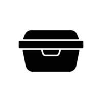 Minimalist Lunchbox Icon Simple and Clean Visuals vector