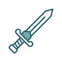 Minimalist Sword Icon Simple and Sleek Look vector