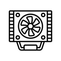 CPU Heatsink Icon Effective Cooling Representation vector