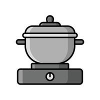 cooking pot icon design template simple and clean vector