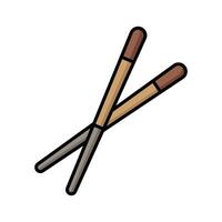 Compact Chopsticks Icon Ideal for On the Go Projects vector