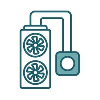 CPU Cooler Icon Add Brightness to Your Designs vector