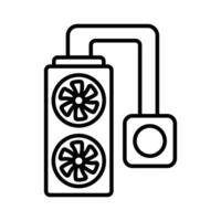 Heatsink and Fan Combo Icon Complete Package for Your Visuals vector