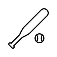 Classic Baseball Bat Icon Simple and Timeless Visual vector