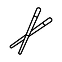 Decorative Chopsticks Icon Artistic and Unique Look vector