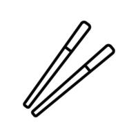 Minimalist Chopsticks Icon Simple and Clean Visuals vector