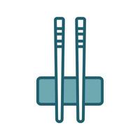 Traditional Chopsticks Icon Classic and Authentic Style vector
