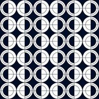 A Trendy Black and White Rounded Pattern Design. vector