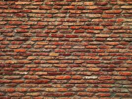 Red brick wall. Texture of old dark brown and red brick wall panoramic backgorund.Old red brick wall background, wide panorama of masonry.red brick wall texture grunge background. photo