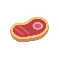 steak meat icon in isometric style isolated on white background vector
