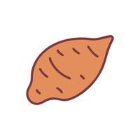 a potato icon on a white background vector