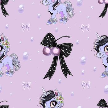 un modelo con un unicornio y un arco en eso vector