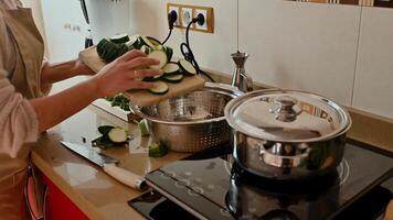 Preparing fresh vegetables on a kitchen counter for a healthy meal photo