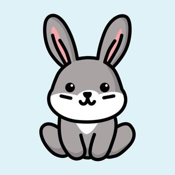 cute rabbit bunny illustration vector
