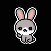 cute rabbit bunny illustration vector