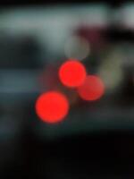 Blurred Red Light Bokeh Effect. photo