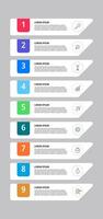 Infographic design business template with icons and 9 options or steps. square design or diagram vector