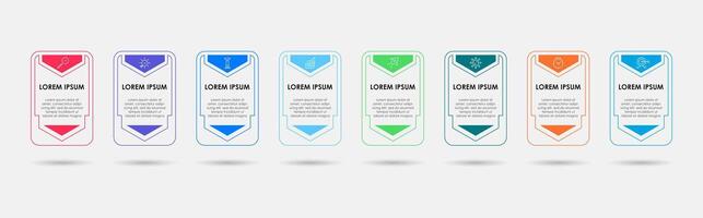 Infographic design business template with icons and 8 options or steps. vector