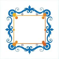 Decorative Silver Frame with Elegant Etching and Smooth Polished Finish vector
