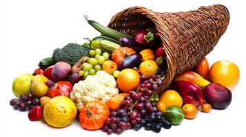 A cornucopia of fruits and vegetables photo